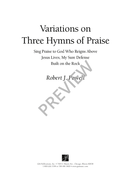 Variations on Three Hymns of Praise