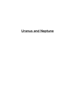 Book cover for Uranus And Neptune