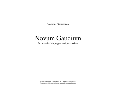 Novum Gaudium (score) image number null