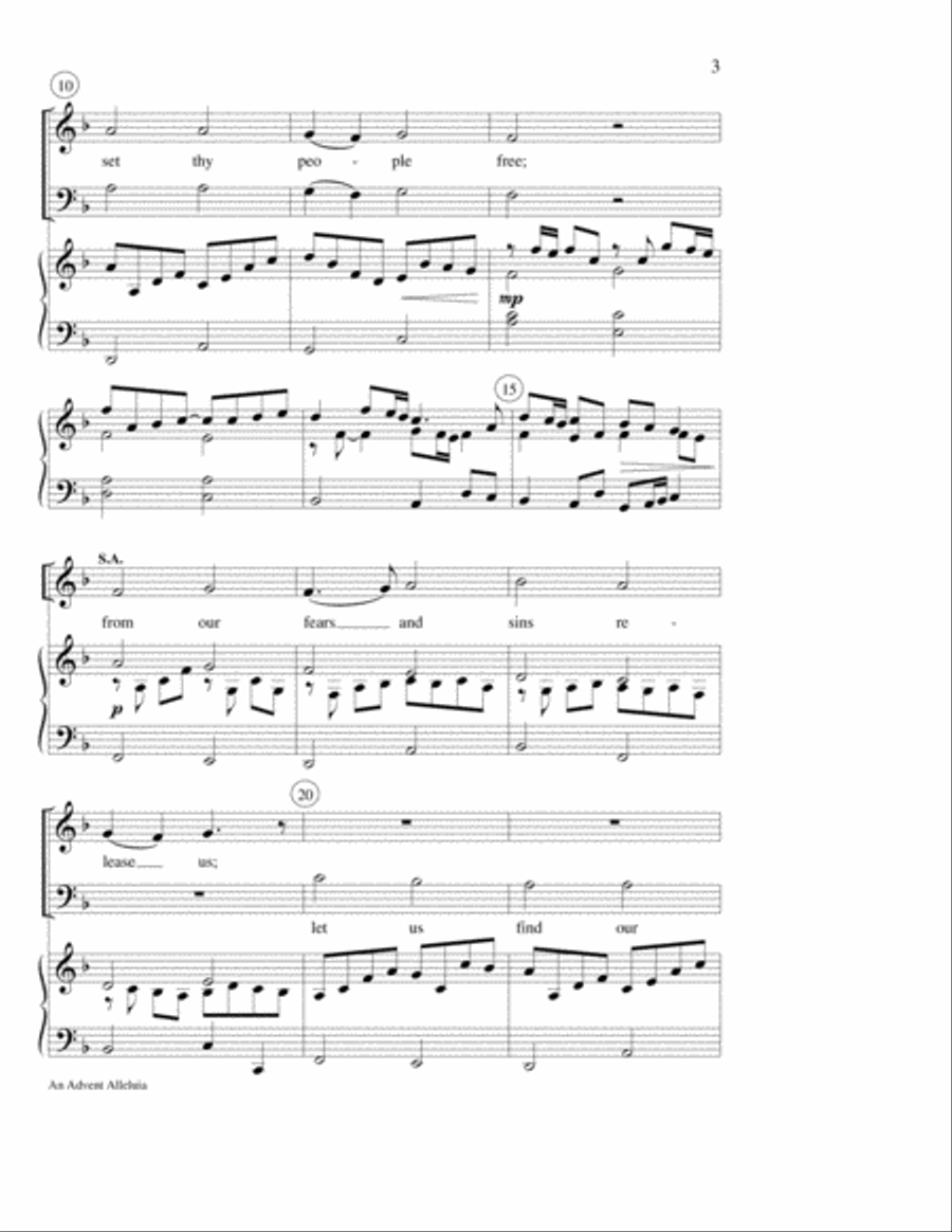 An Advent Alleluia 4-Part scores gallery preview page 3