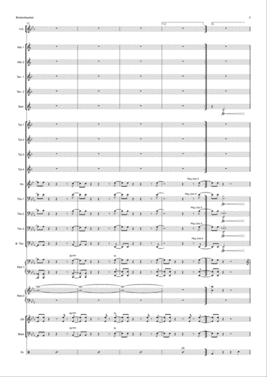 Brokenhearted Saxophone scores gallery preview page 3