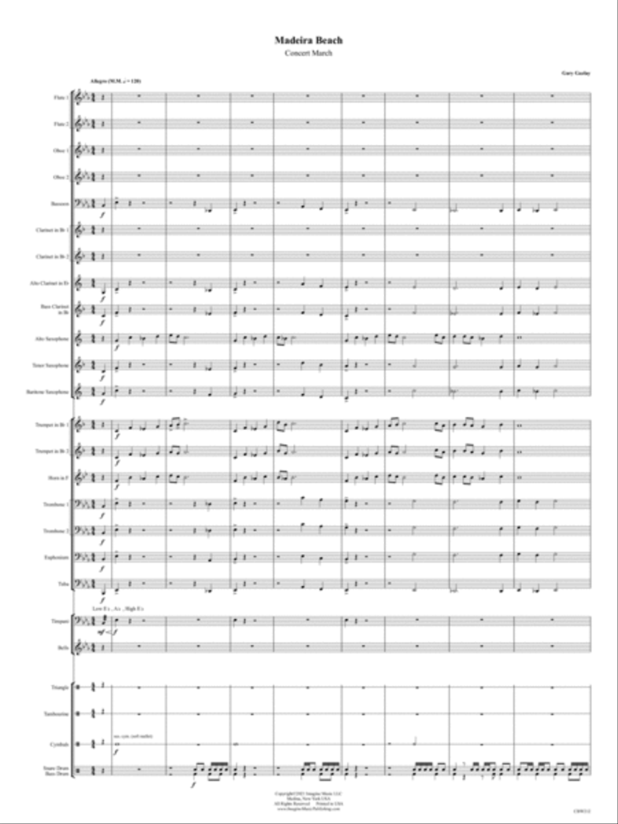 Madeira Beach Concert March Concert Band scores gallery preview page 3