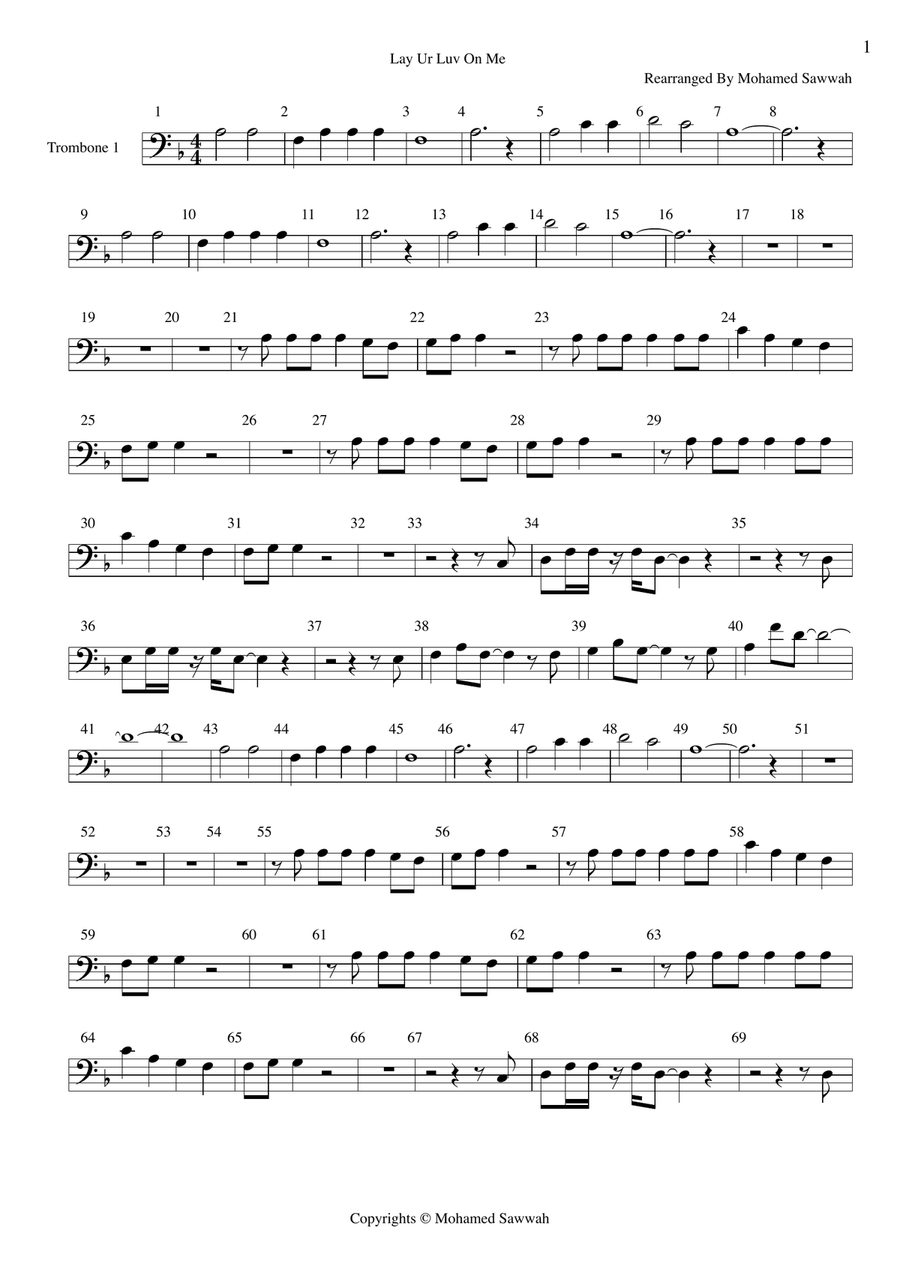Lay All Your Love On Me Brass Ensemble scores gallery preview page 5