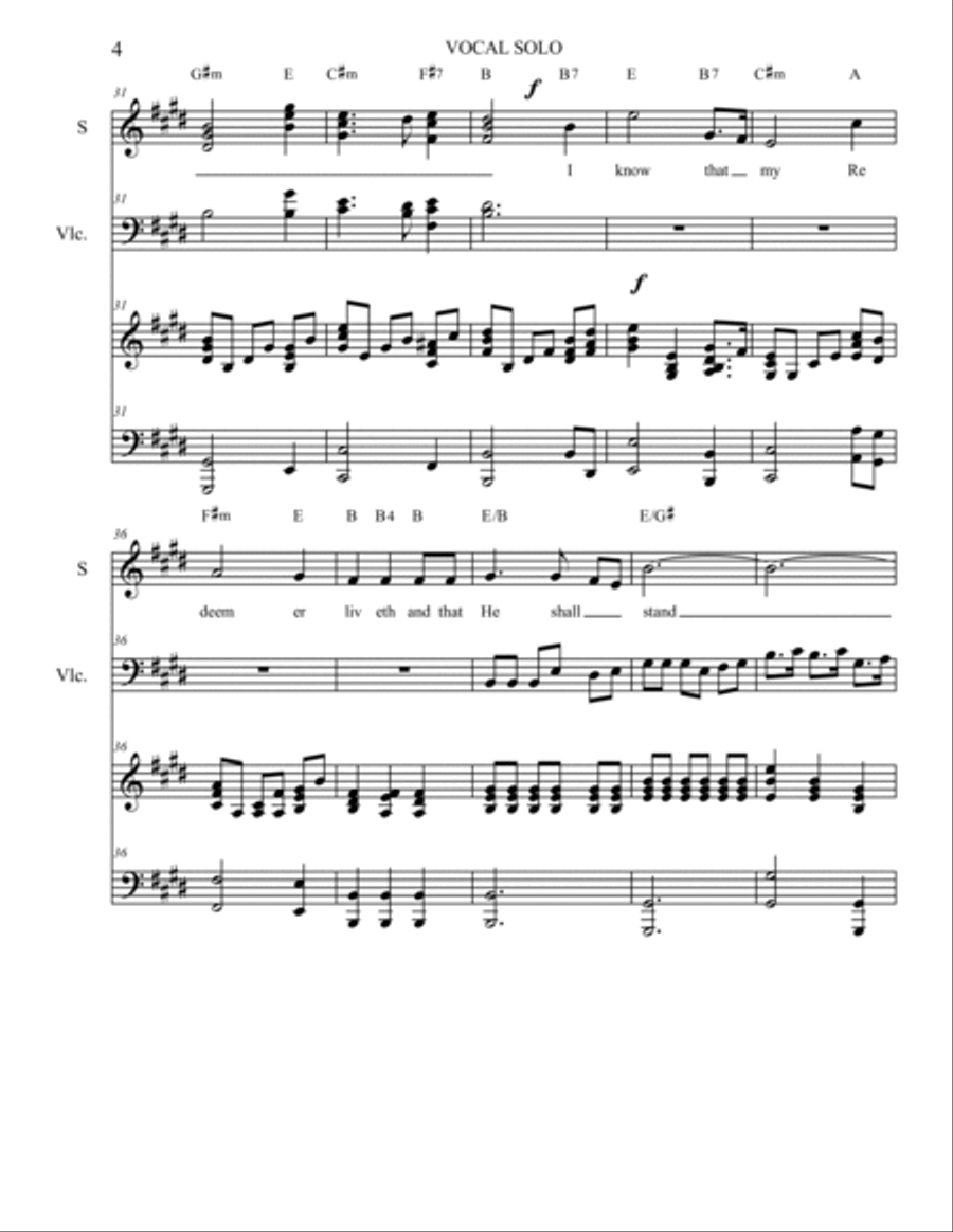 I Know That My Redeemer Liveth (MESSIAH) Choir scores gallery preview page 4