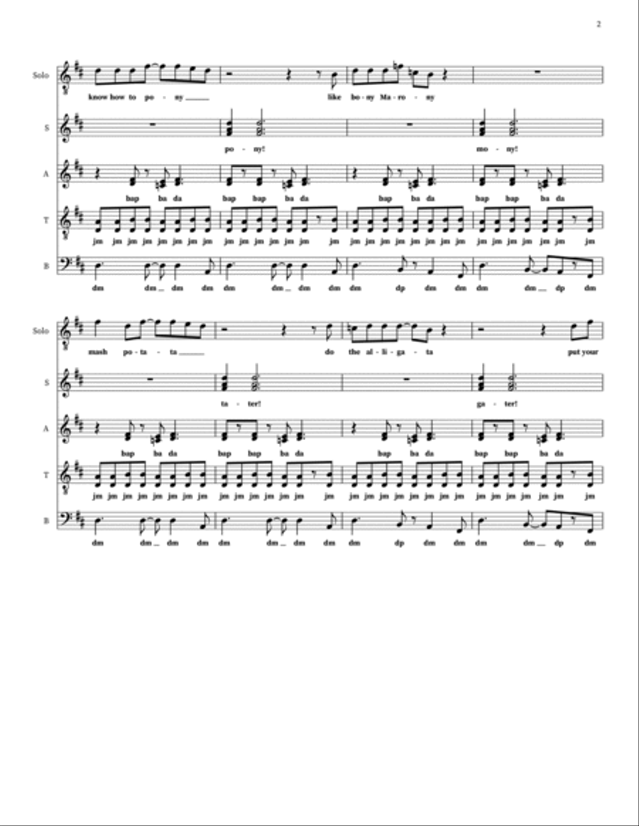 Land Of A Thousand Dances 4-Part scores gallery preview page 2