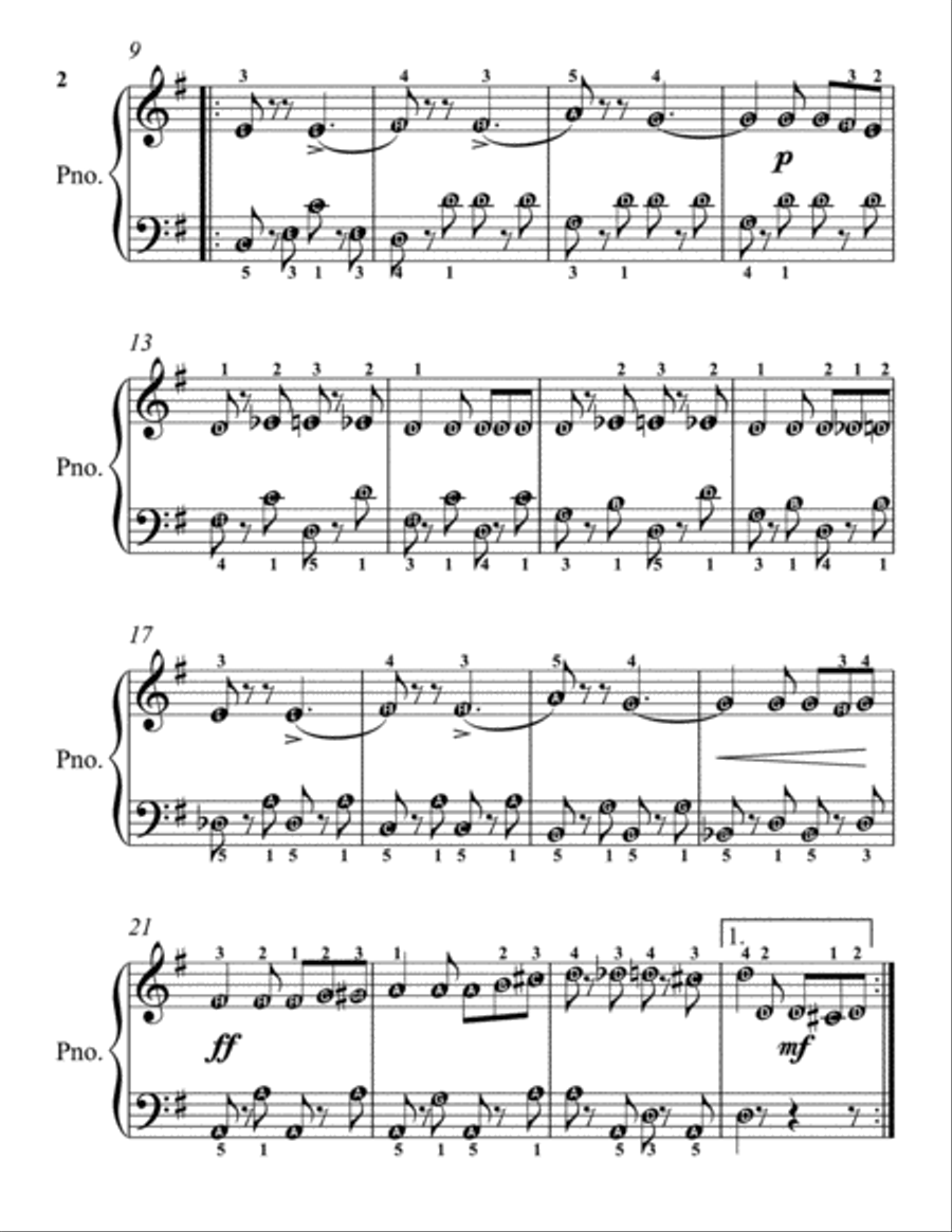Washington Post March Easy Piano Sheet Music Easy Piano scores gallery preview page 3