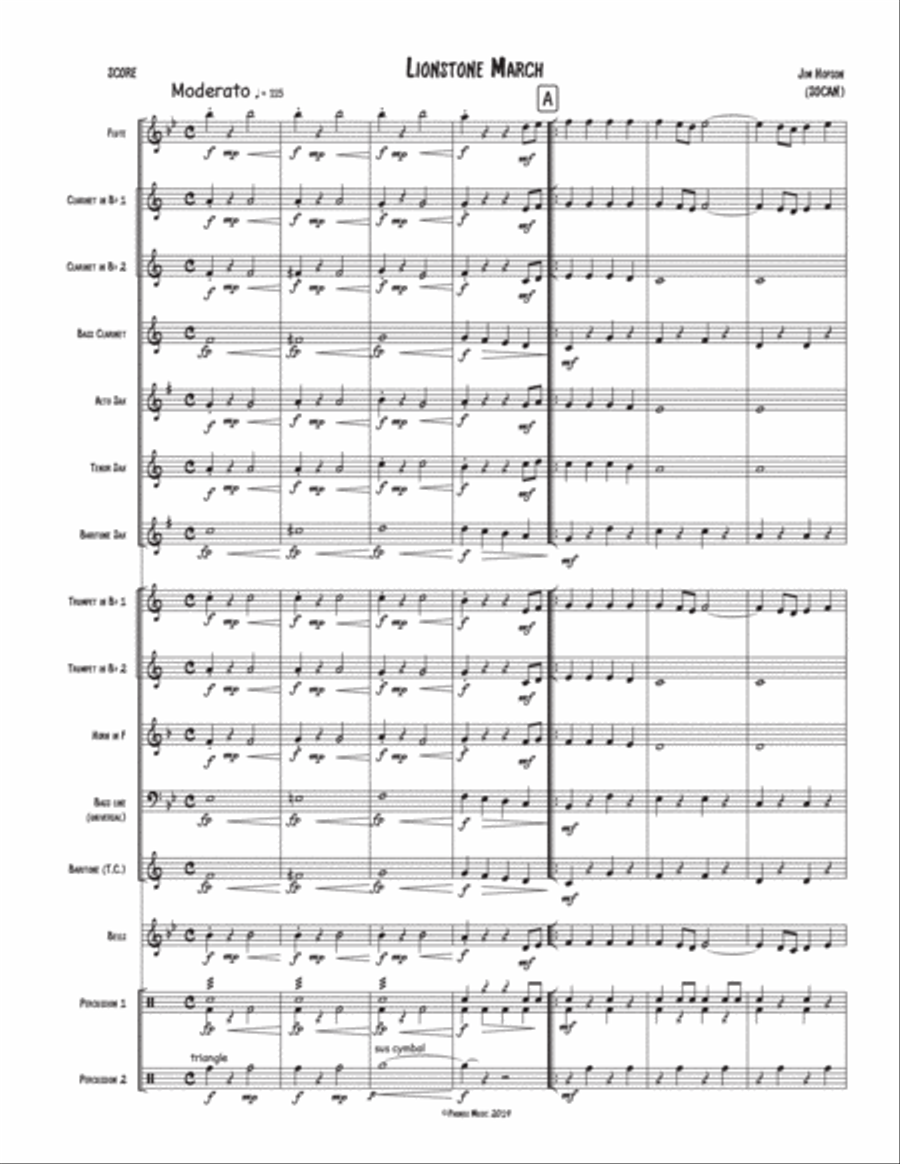 Lionstone March Concert Band scores gallery preview page 4