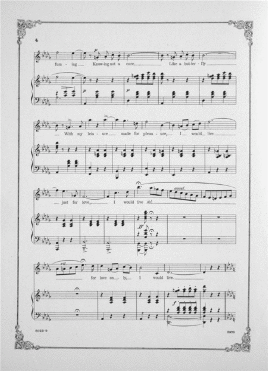 Babette. Where the Fairest Flowers are Blooming. Butterfly Waltz Song Voice scores gallery preview page 3