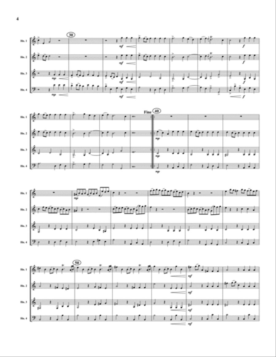 Water Music Suite Horn scores gallery preview page 4