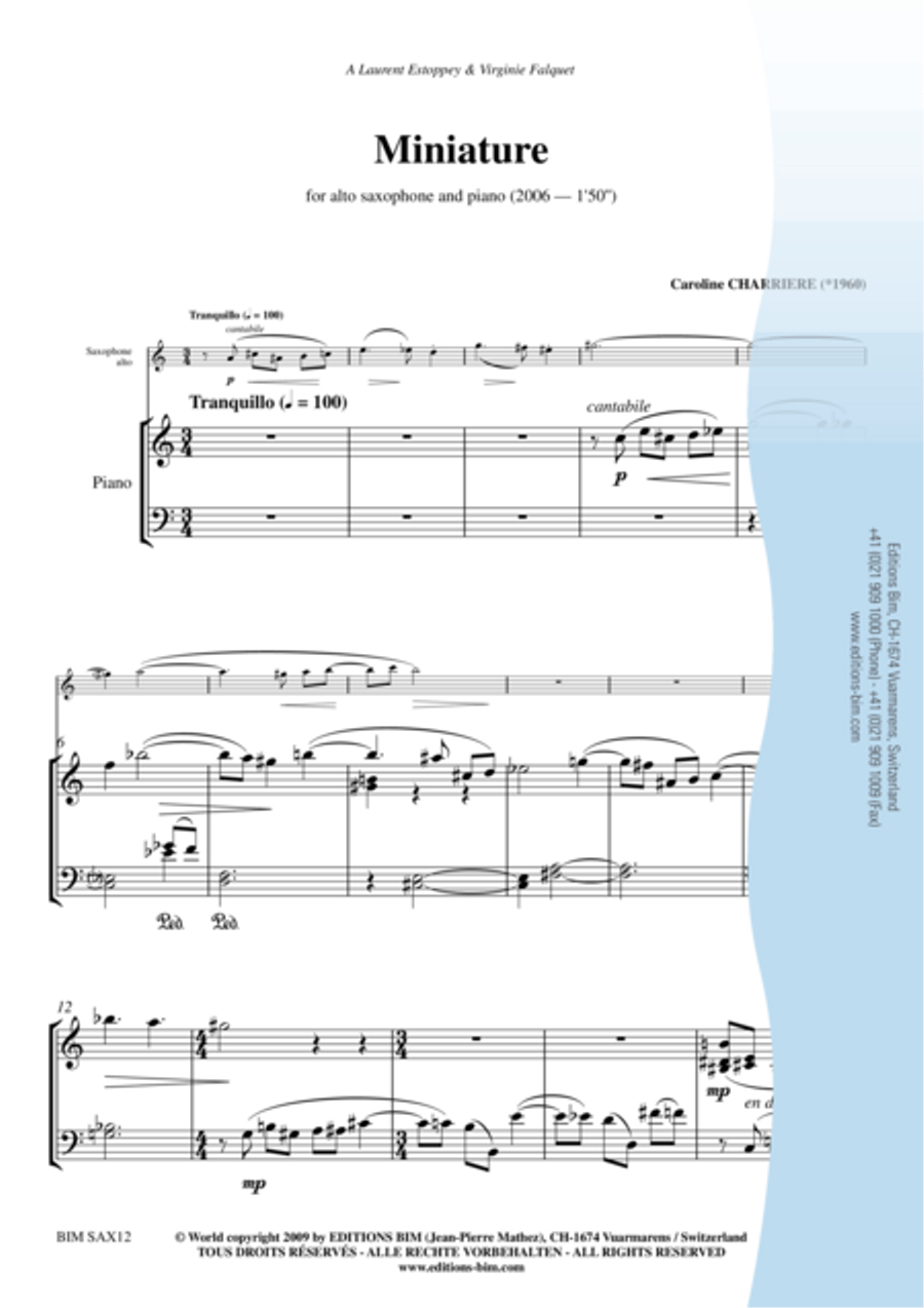 Miniature Alto Saxophone scores gallery preview page 2