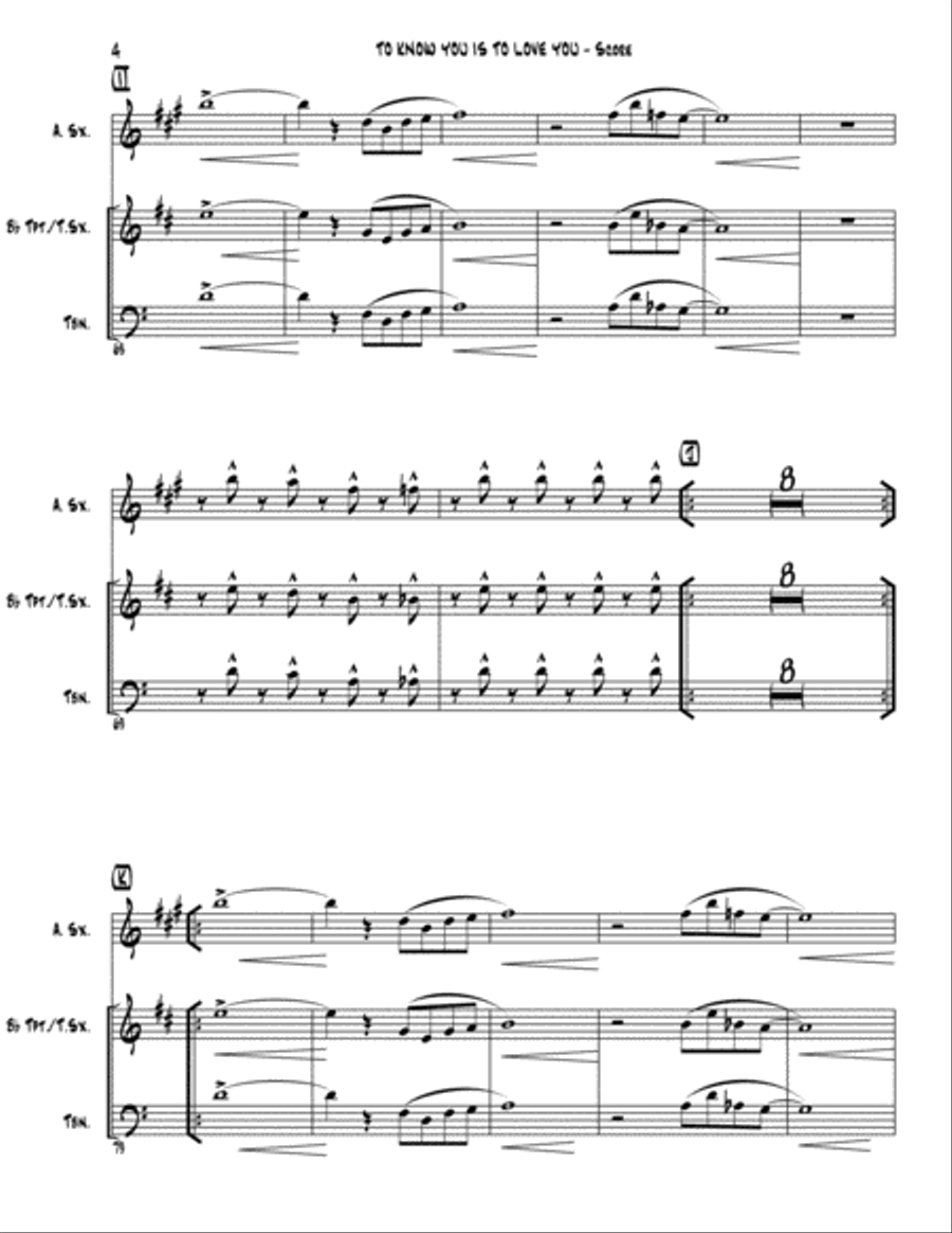 To Know You Is To Love You Small Ensemble scores gallery preview page 6