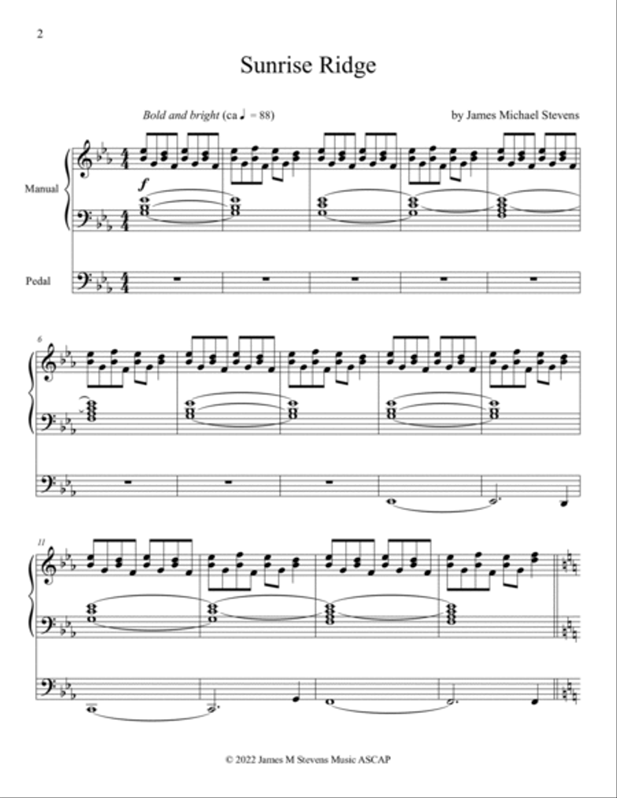 Sunrise Ridge - Organ Solo Organ Solo scores gallery preview page 2