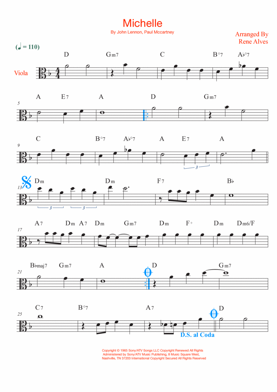 Michelle Viola Solo scores gallery preview page 1