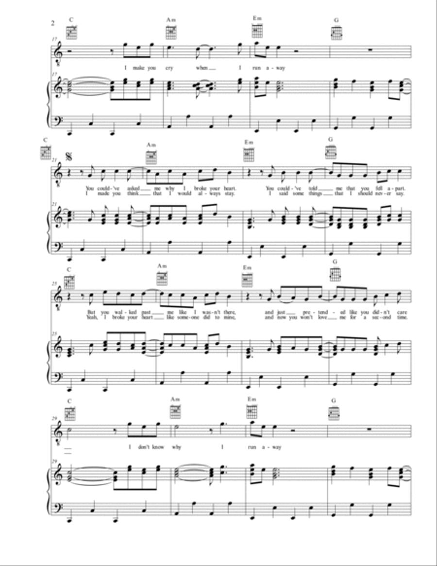 Save Your Tears Piano, Vocal, Guitar scores gallery preview page 2