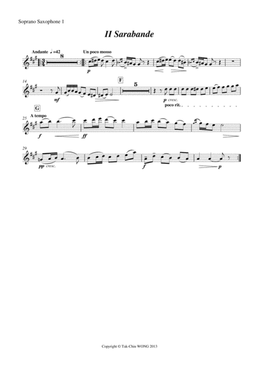 Holberg Suite arranged for Saxophone Ensemble (Octet) Parts Only