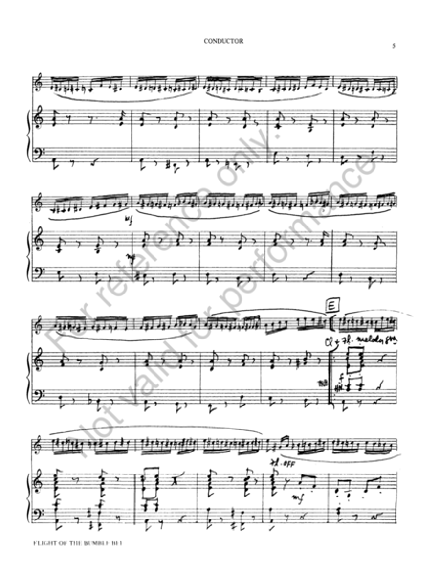 Flight of the Bumblebee Concert Band scores gallery preview page 6