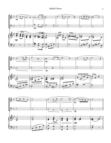 Bridal Chorus / Here Comes the Bride! for easy piano trio image number null