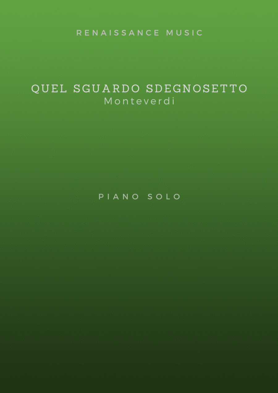 Quel Sguardo Sdegnosetto (Piano version) Piano Solo scores gallery preview page 1