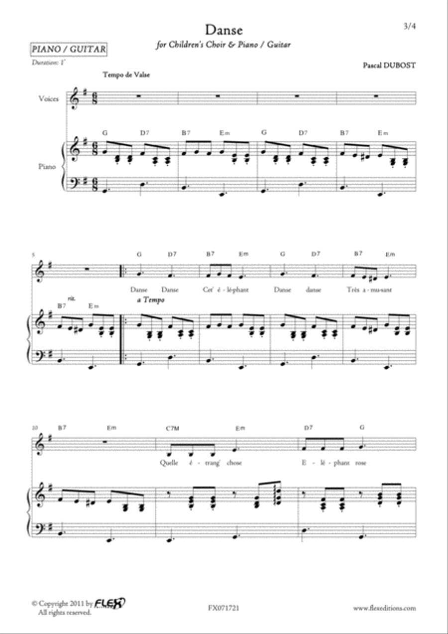 Danse Danse Children's Choir scores gallery preview page 3