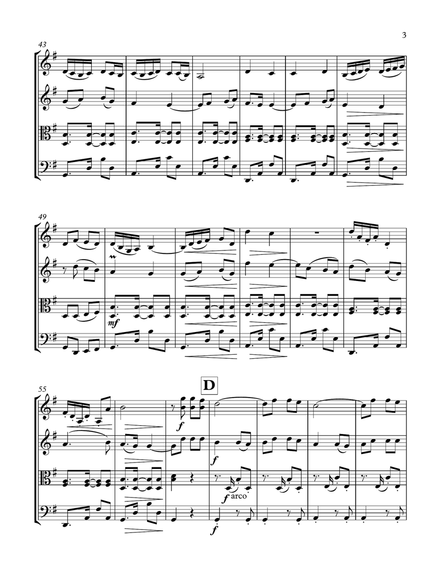 O Sole Mio String Quartet String Quartet scores gallery preview page 4