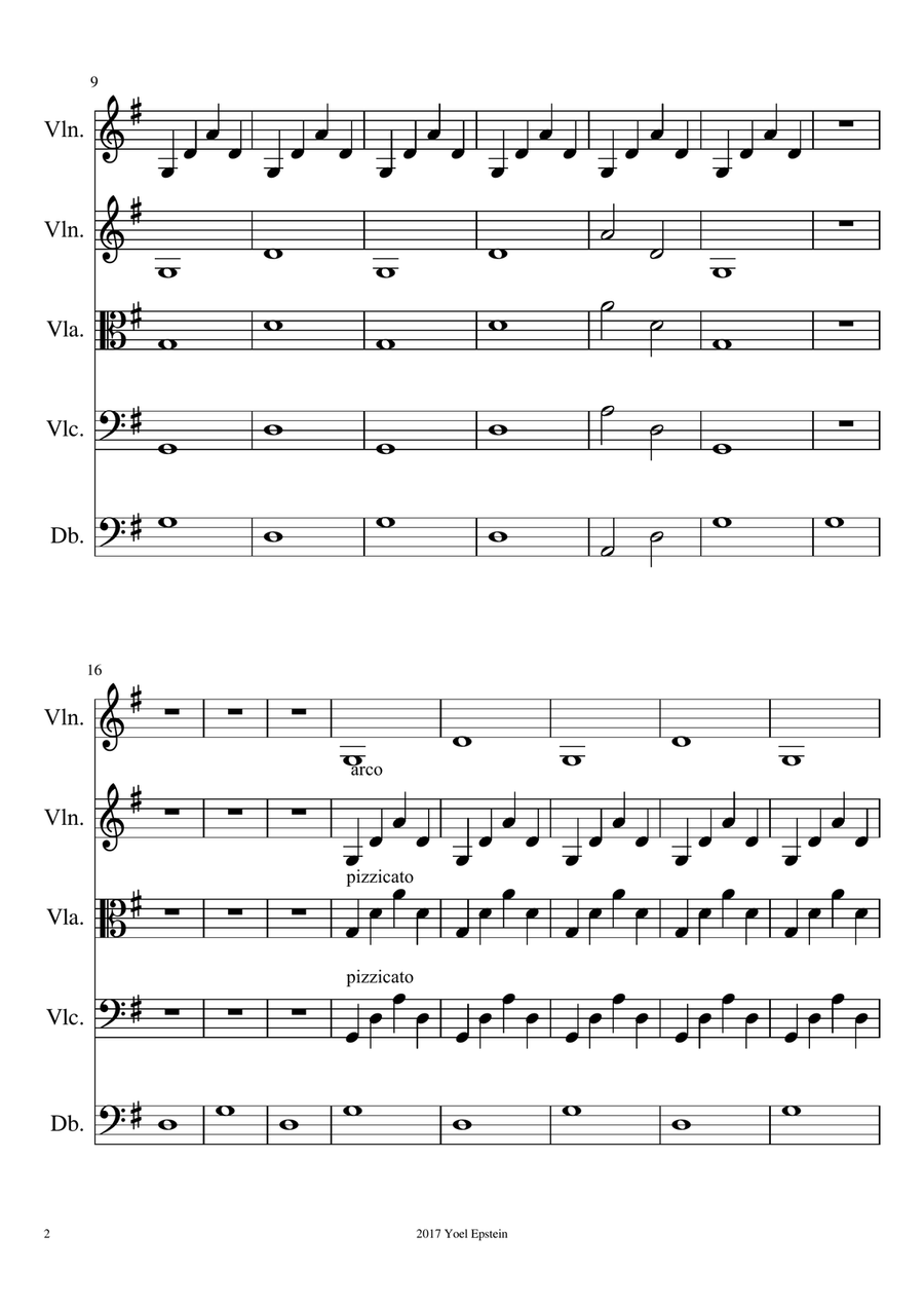Open-string Symphony: Easy ensemble pieces on open strings (Volume 1) String Trio scores gallery preview page 5