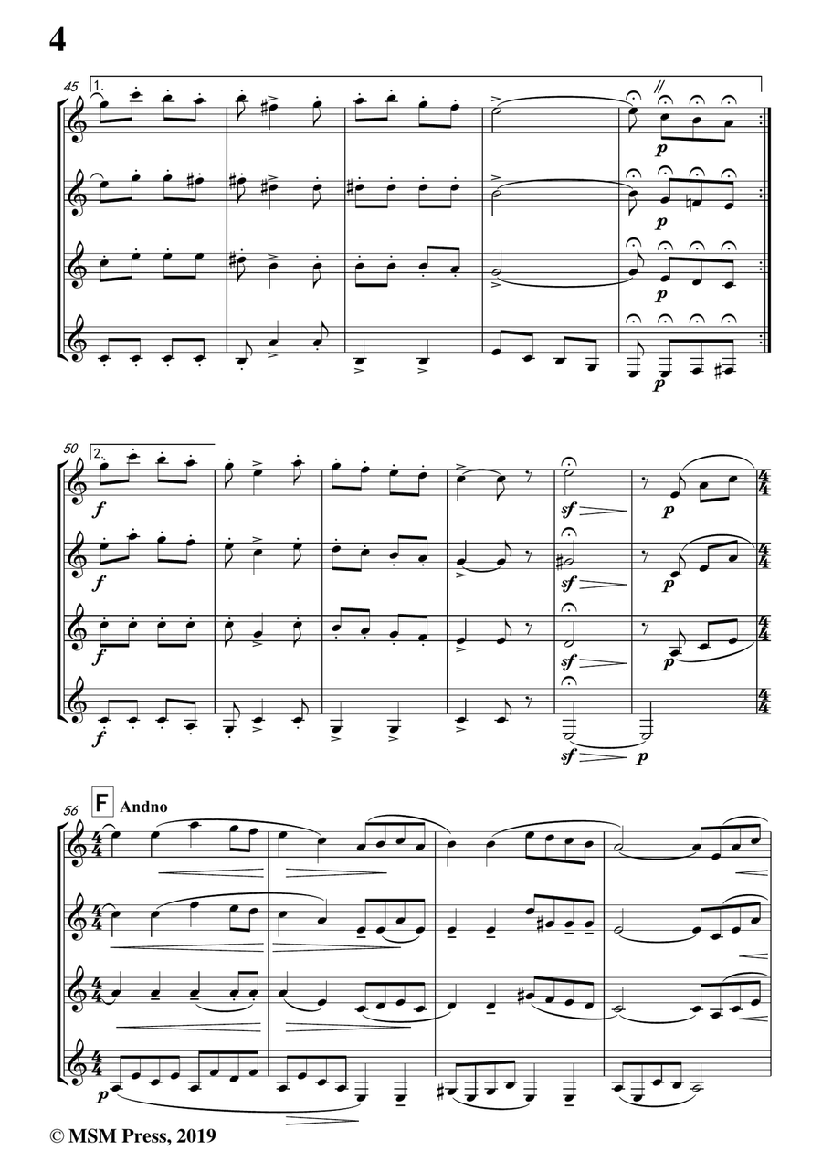 Joseph Zemp-Scandinavian Air,for 4 Clarinets in B flat Clarinet Quartet scores gallery preview page 6