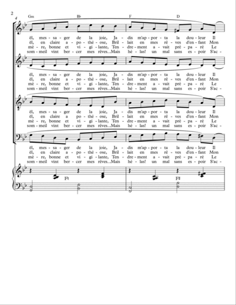 NOËL VÉCU 4-Part scores gallery preview page 2