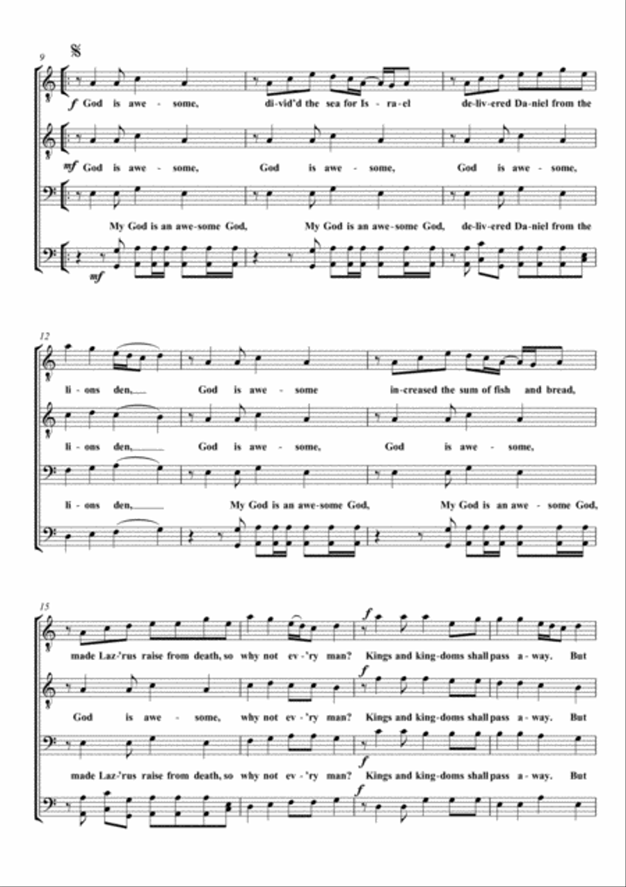 Awesome God Awesome God SSAA scores gallery preview page 6