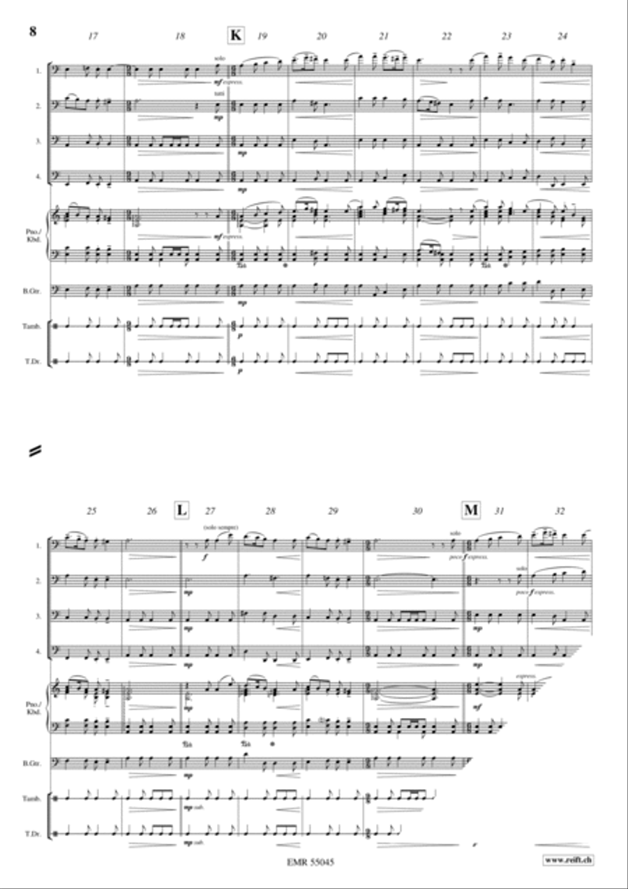 Five Pieces From Kingdom Come: Deliverance Trombone Quartet scores gallery preview page 7