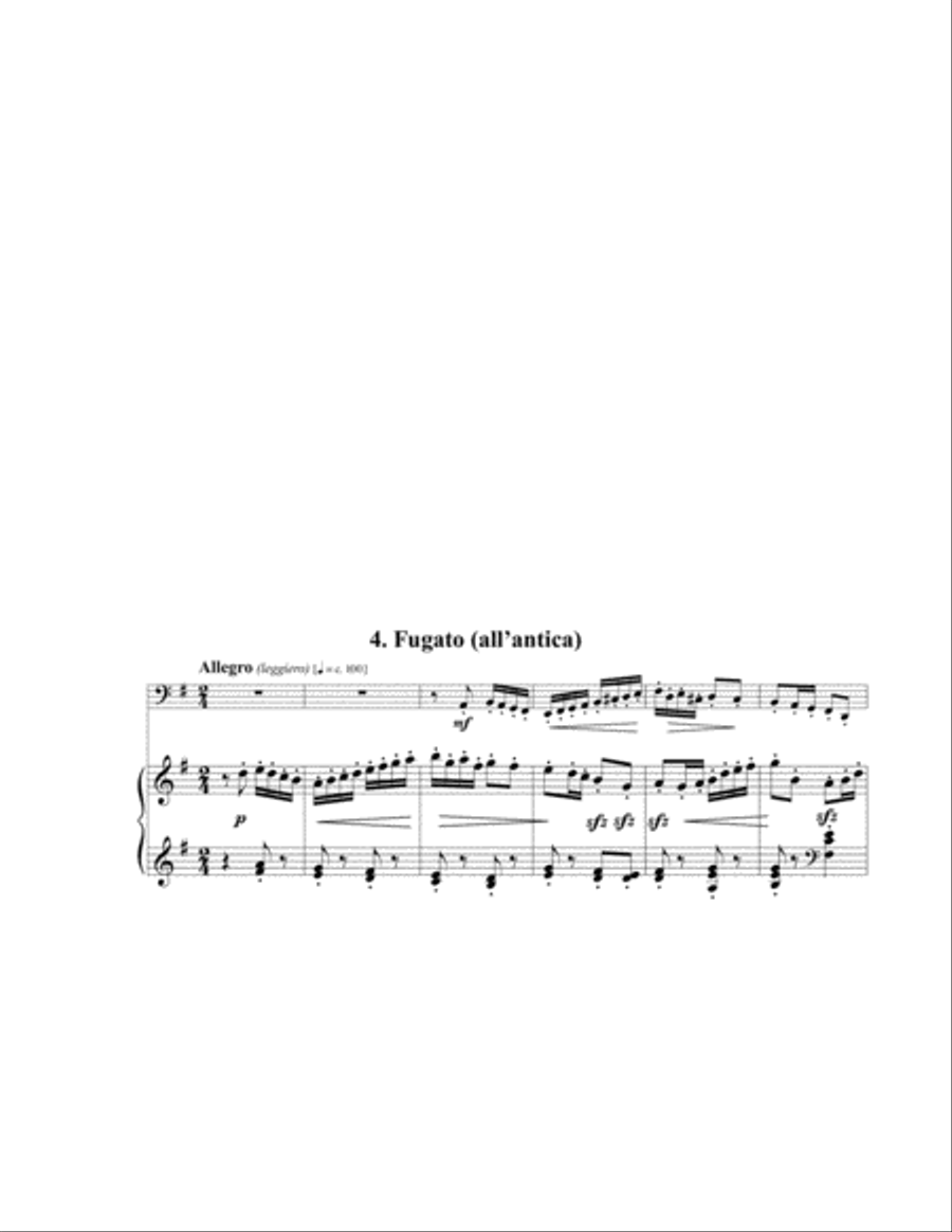 Pequena Suite for Tuba or Bass Trombone and Piano Bass Trombone scores gallery preview page 12