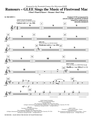 Rumours: Glee Sings The Music Of Fleetwood Mac - Bb Trumpet 1