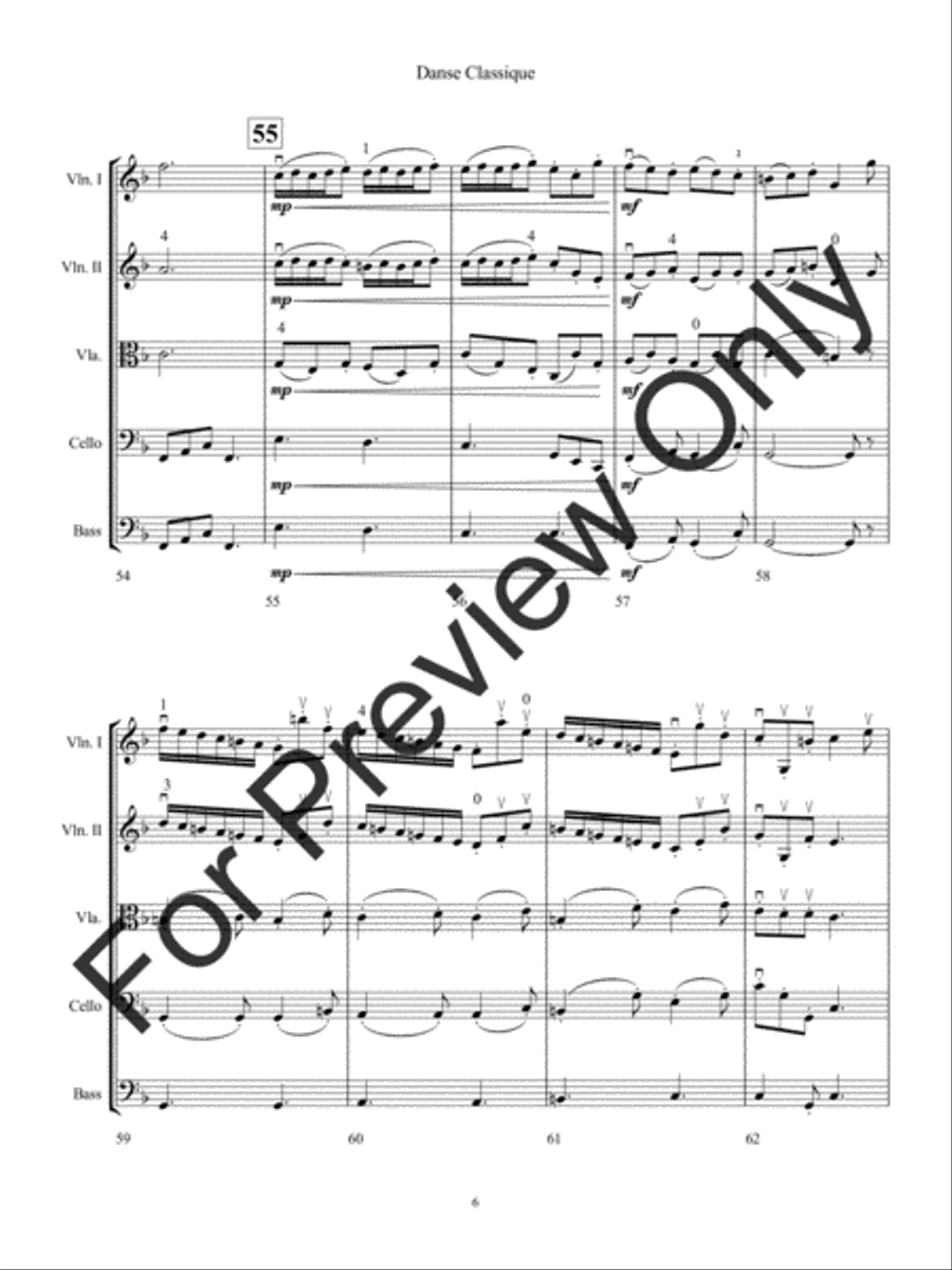 Danse Classique Danse Classique String Orchestra scores gallery preview page 9