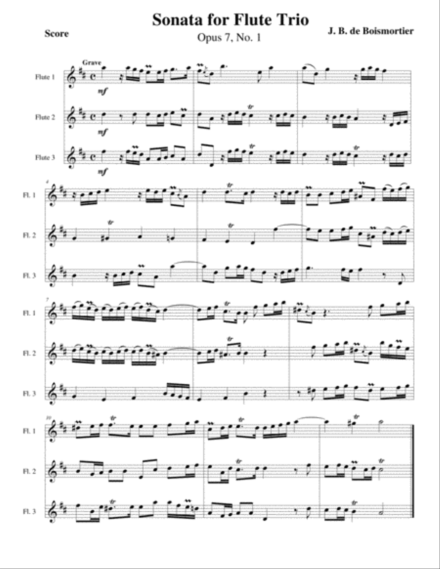 Book cover for Flute Sonata, Opus 7 No. 1