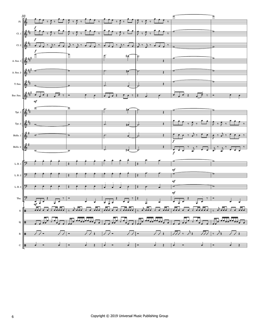 Mo Bamba Marching Band scores gallery preview page 6