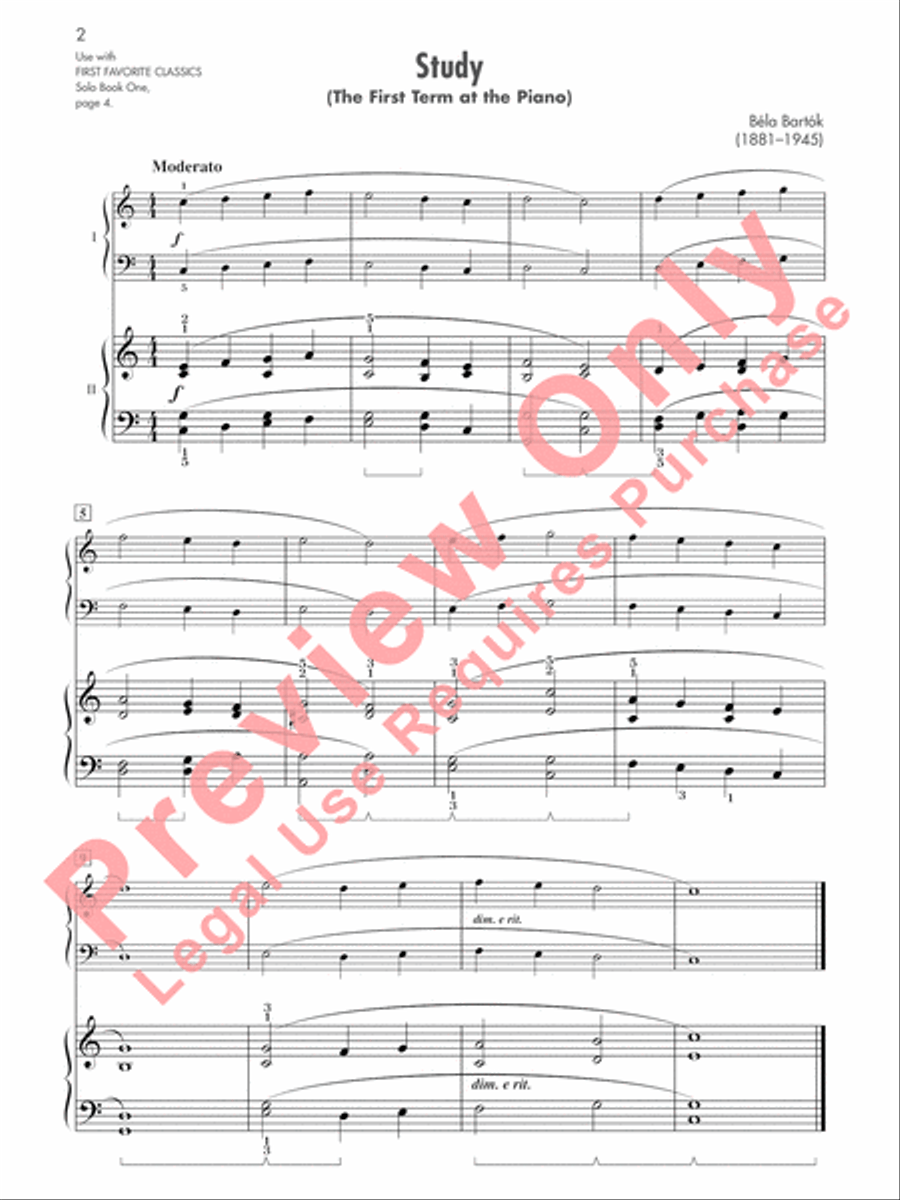 First Favorite Classics: Accompaniment, Book 1 Easy Piano scores gallery preview page 3
