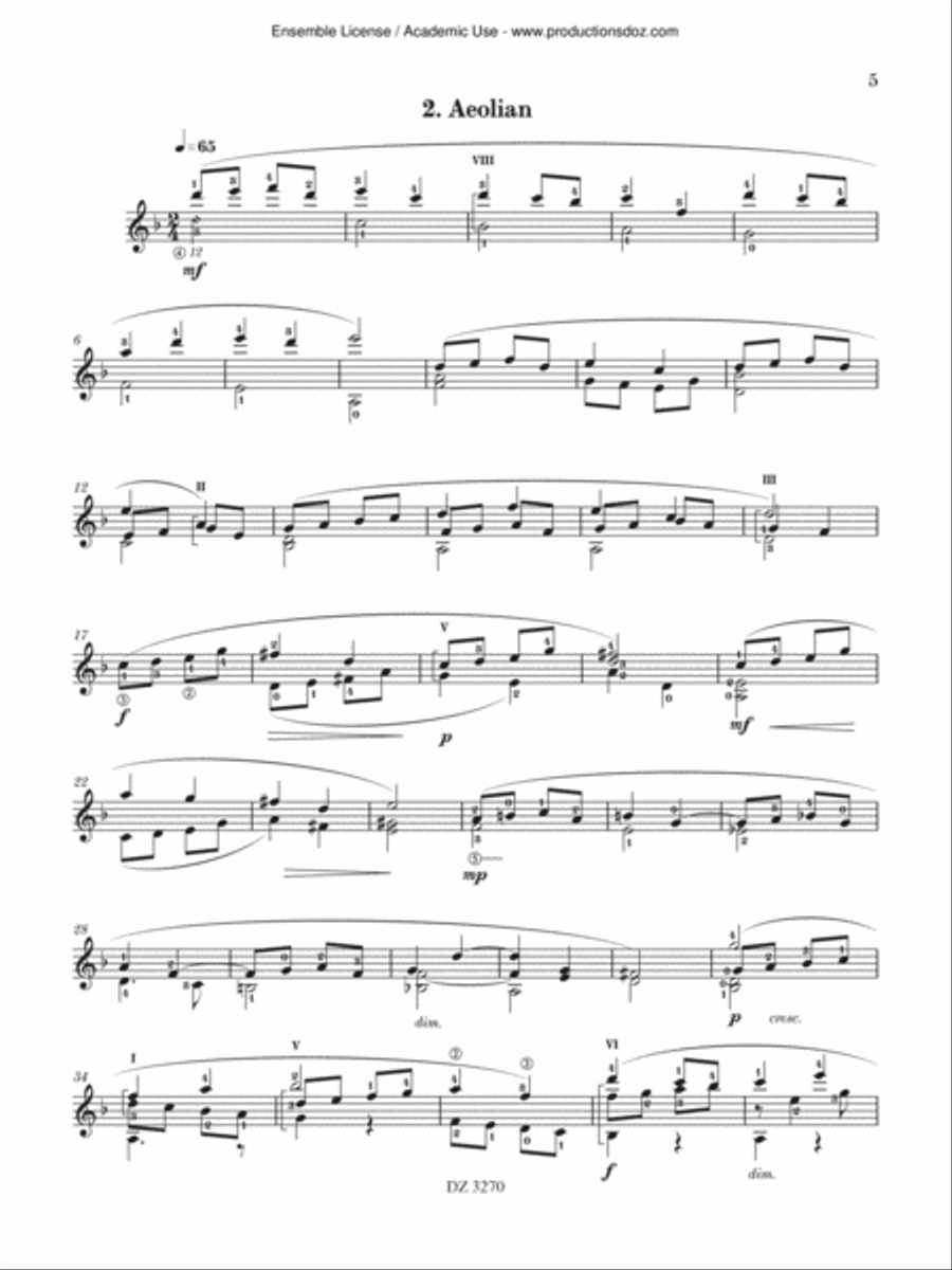 Terpsichore for 6 Strings Classical Guitar scores gallery preview page 5