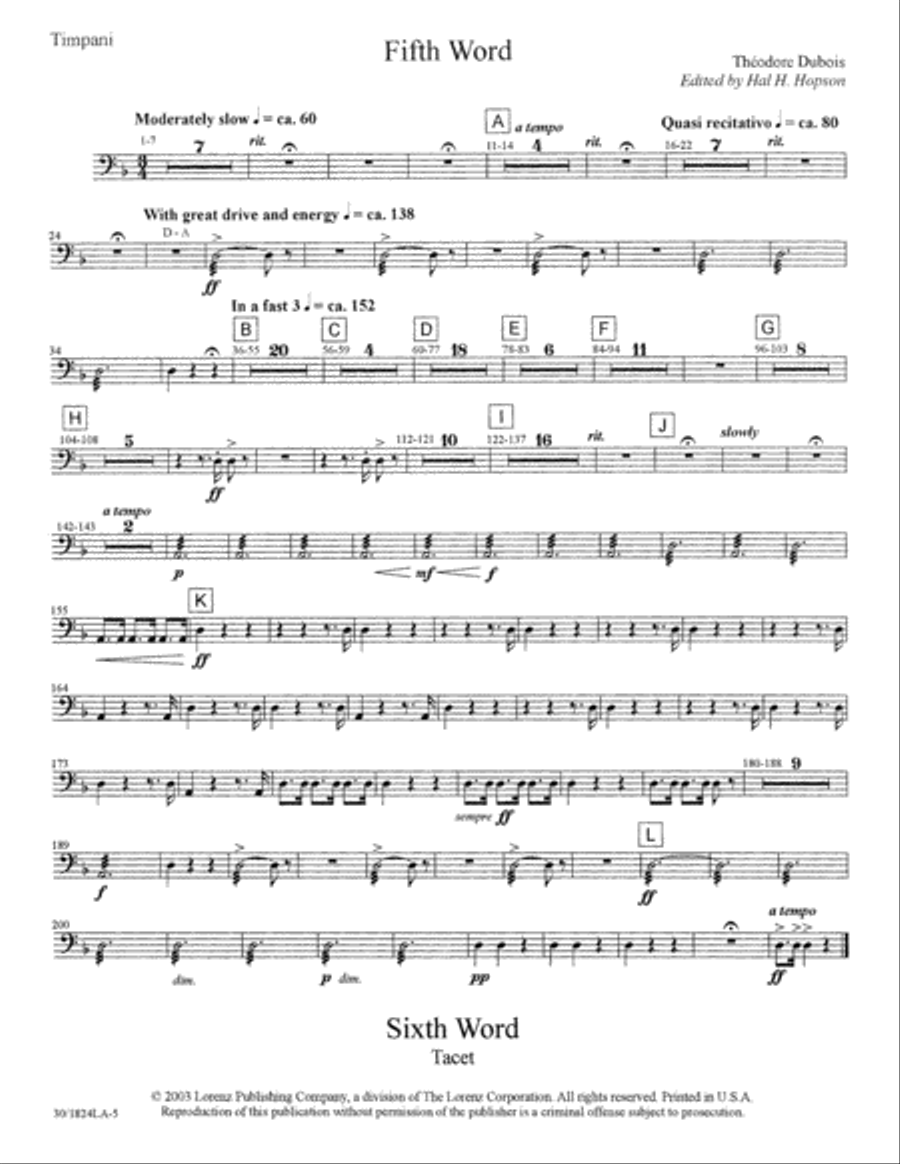 The Seven Last Words of Christ - Timpani Choir scores gallery preview page 6