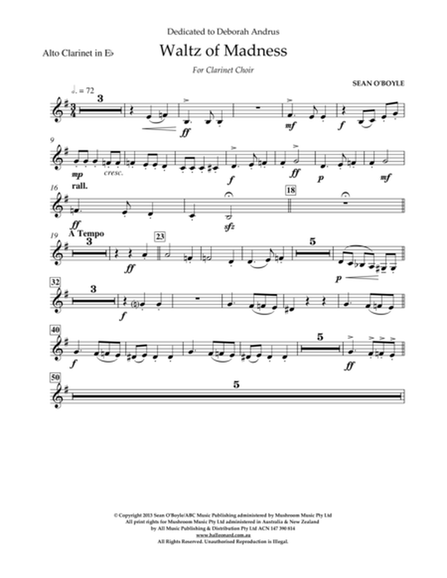 Waltz Of Madness - Alto Clarinet in Eb