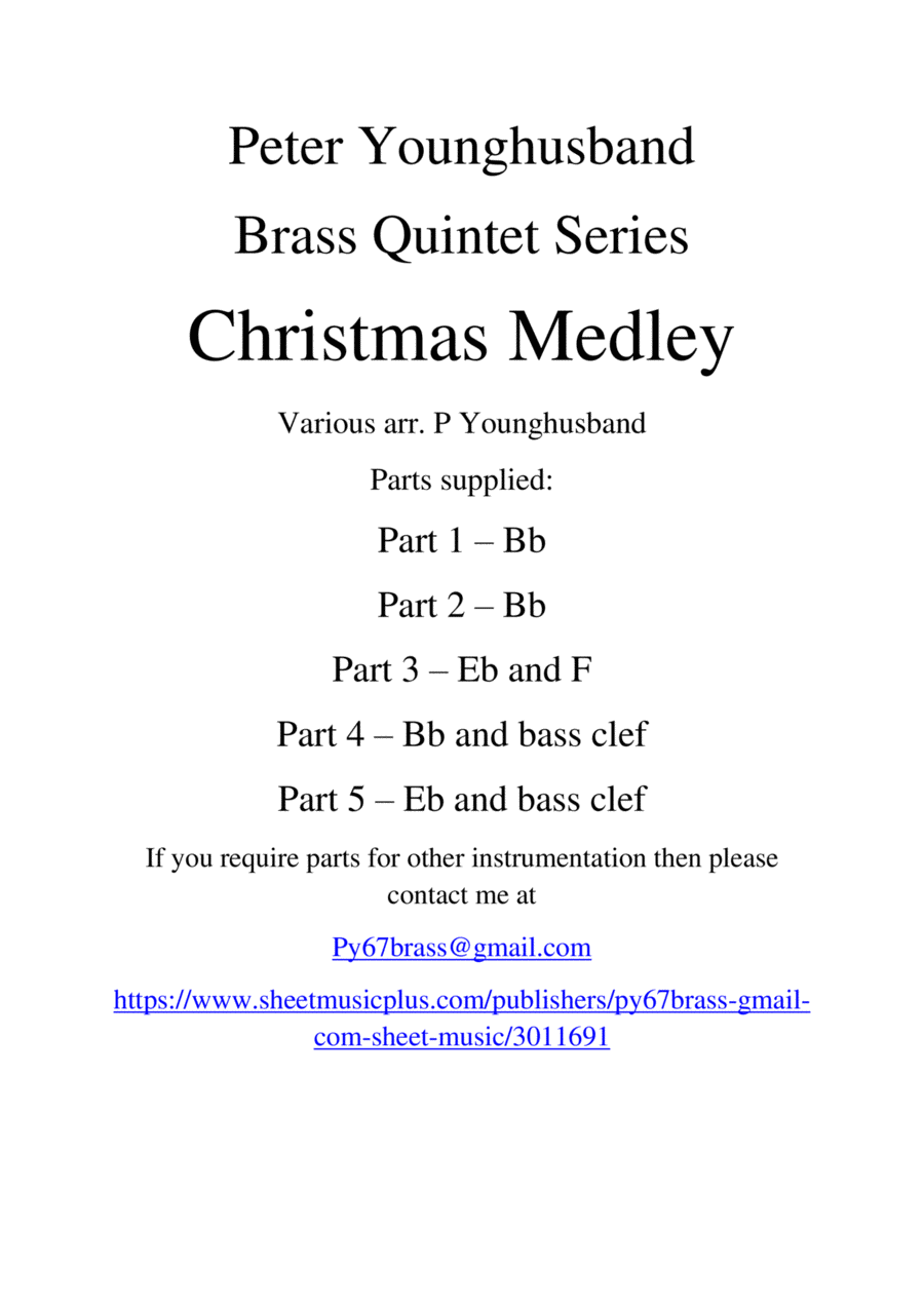 Christmas Medley Brass Ensemble scores gallery preview page 1