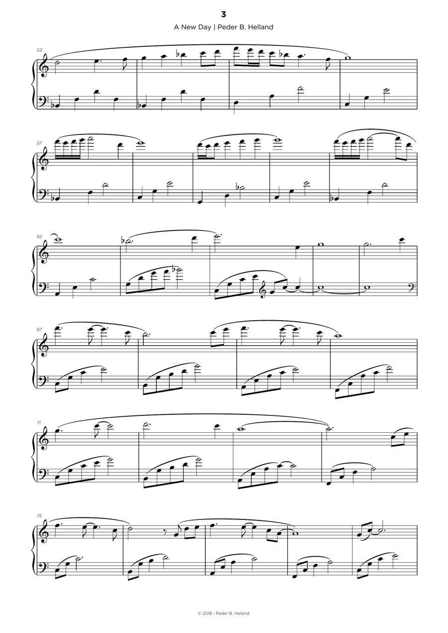 A New Day Easy Piano scores gallery preview page 3