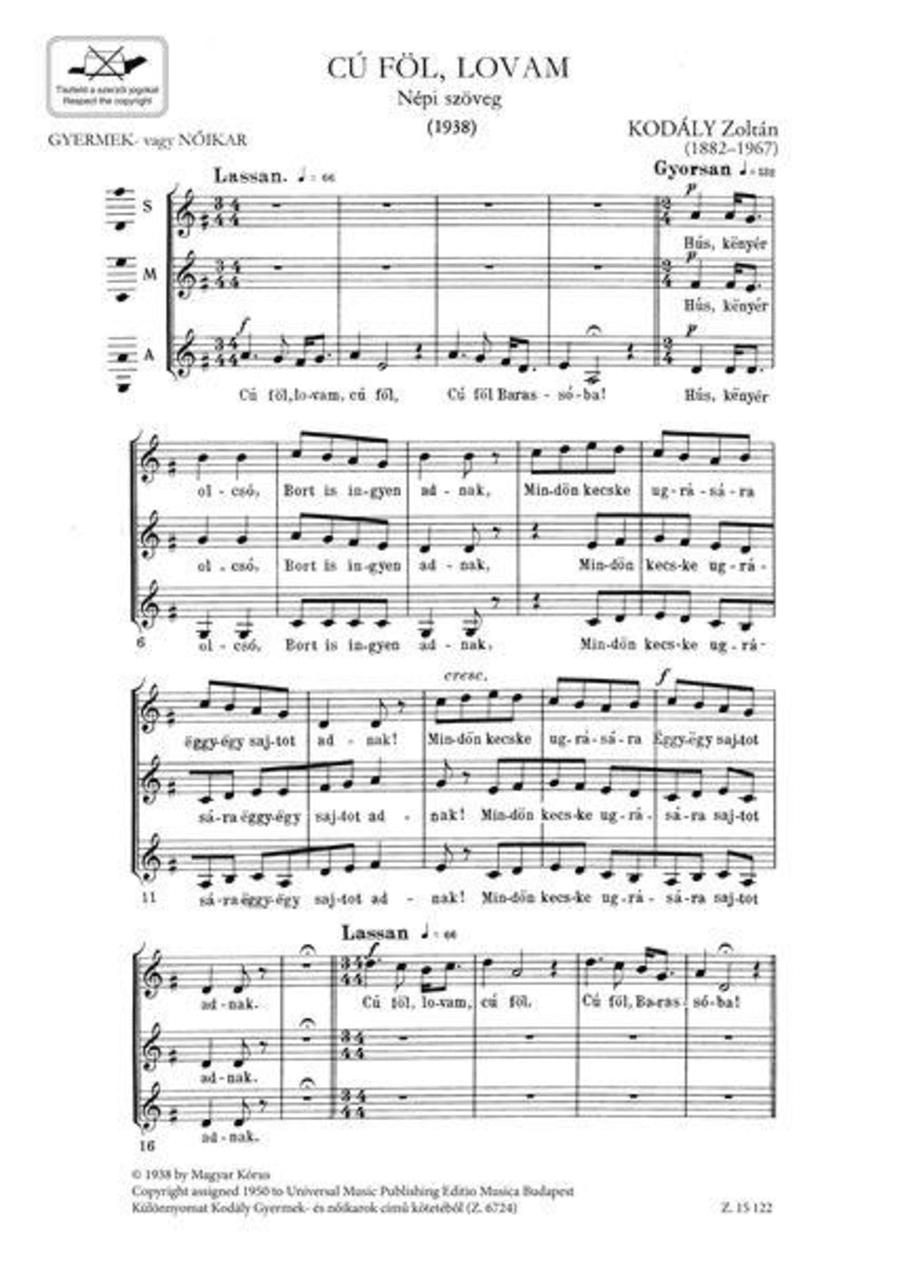 Cú, föl lovam Choir scores gallery preview page 1