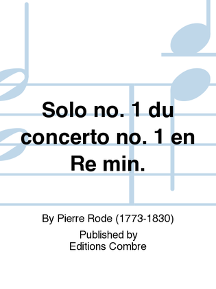 Concerto No. 1 en Re mineur: solo no. 1
