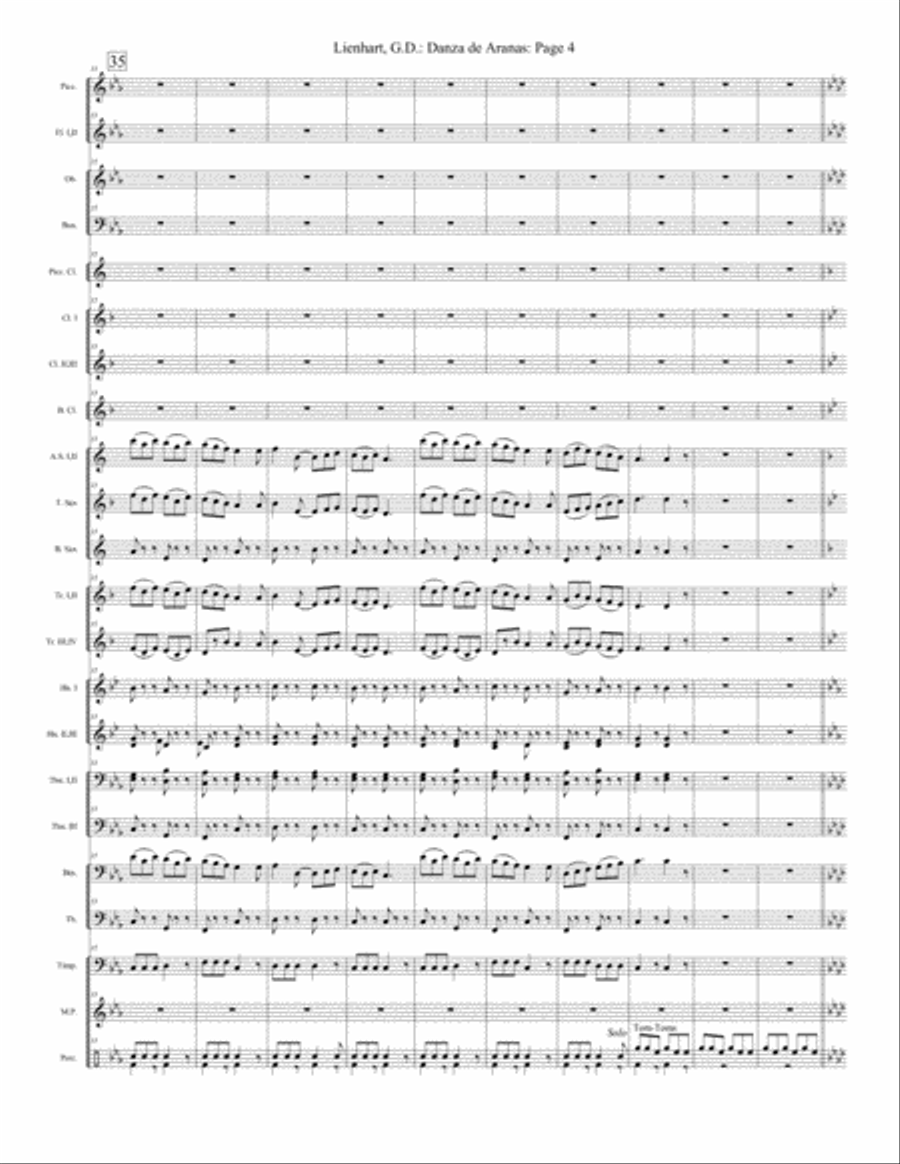 Danza de Aranas Danza de Aranas Concert Band scores gallery preview page 4