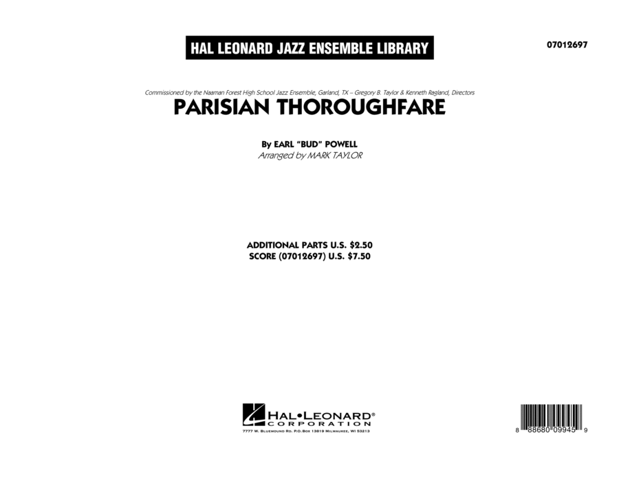 Parisian Thoroughfare - Conductor Score (Full Score) Jazz Ensemble scores gallery preview page 1
