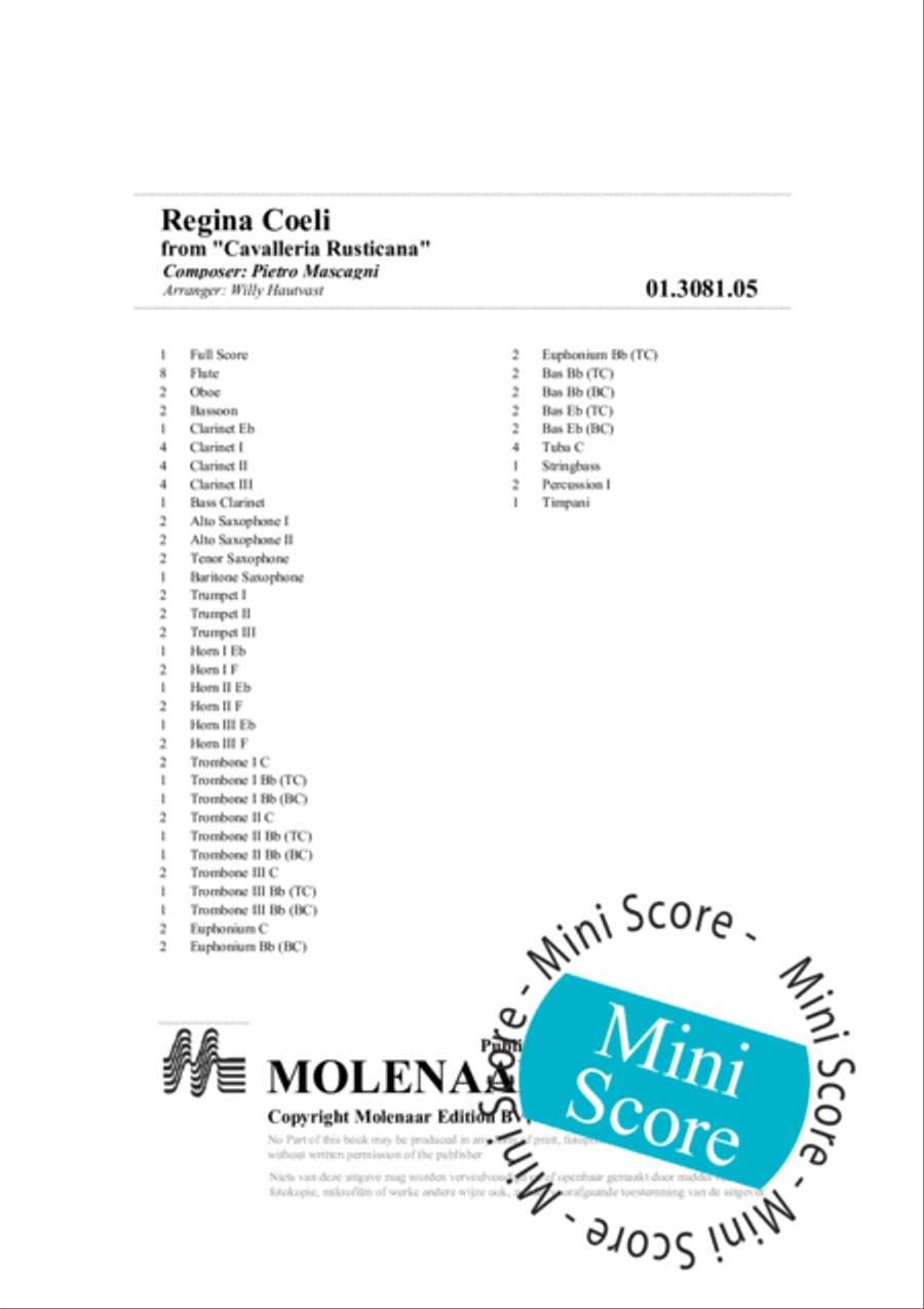 Regina Coeli Concert Band scores gallery preview page 4