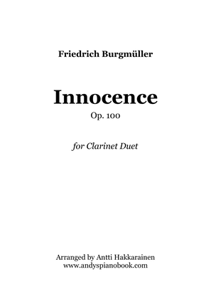 Book cover for Innocence Op. 100 - Clarinet Duet