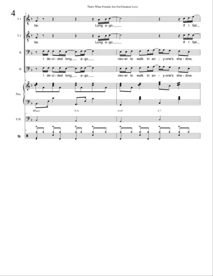 The Greatest Love Of All TTBB scores gallery preview page 4