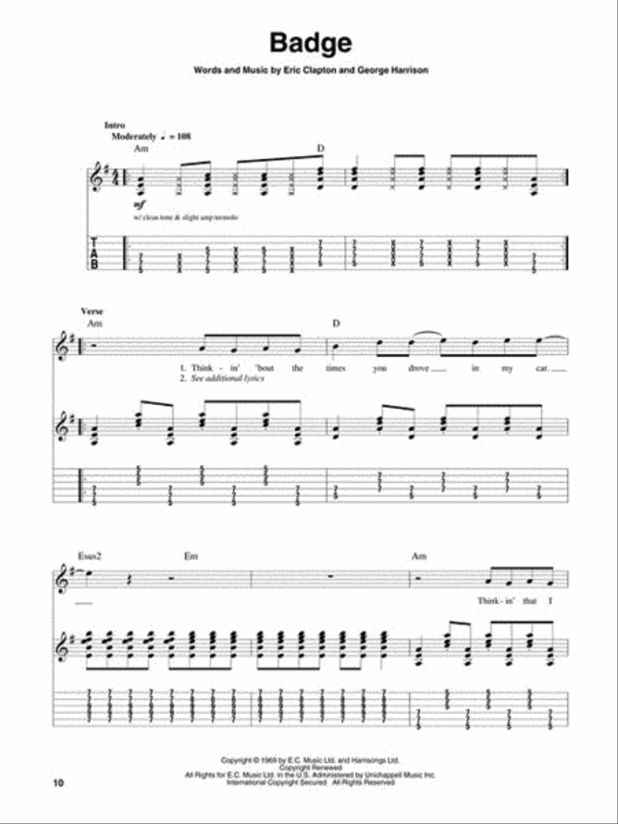Eric Clapton Eric Clapton Guitar Tablature scores gallery preview page 5
