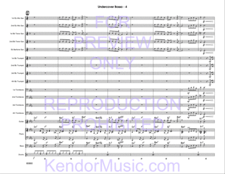 Undercover Bossa (Full Score) Jazz Ensemble scores gallery preview page 5