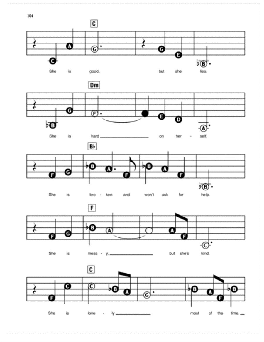 She Used To Be Mine (from Waitress the Musical) Electronic Keyboard scores gallery preview page 3